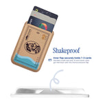 Nookbank MagSafe Phone Wallet by Donburee x Pinbuds, shake test showing it stays put