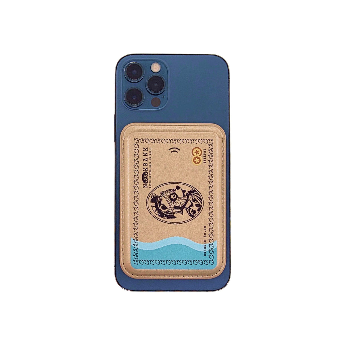 Nookbank MagSafe Phone Wallet by Donburee x Pinbuds, on a MagSafe iPhone