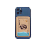 Nookbank MagSafe Phone Wallet by Donburee x Pinbuds, on a MagSafe iPhone