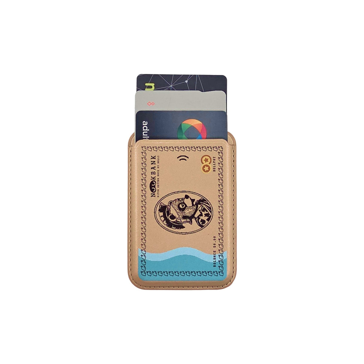 Nookbank MagSafe Phone Wallet by Donburee x Pinbuds, holding cards