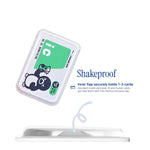 Penguin IC MagSafe Phone Wallet by Donburee x Pinbuds, shake test showing it stays put