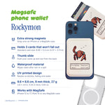 Rockymon MagSafe Phone Wallet by Donburee x Pinbuds, size and spec details