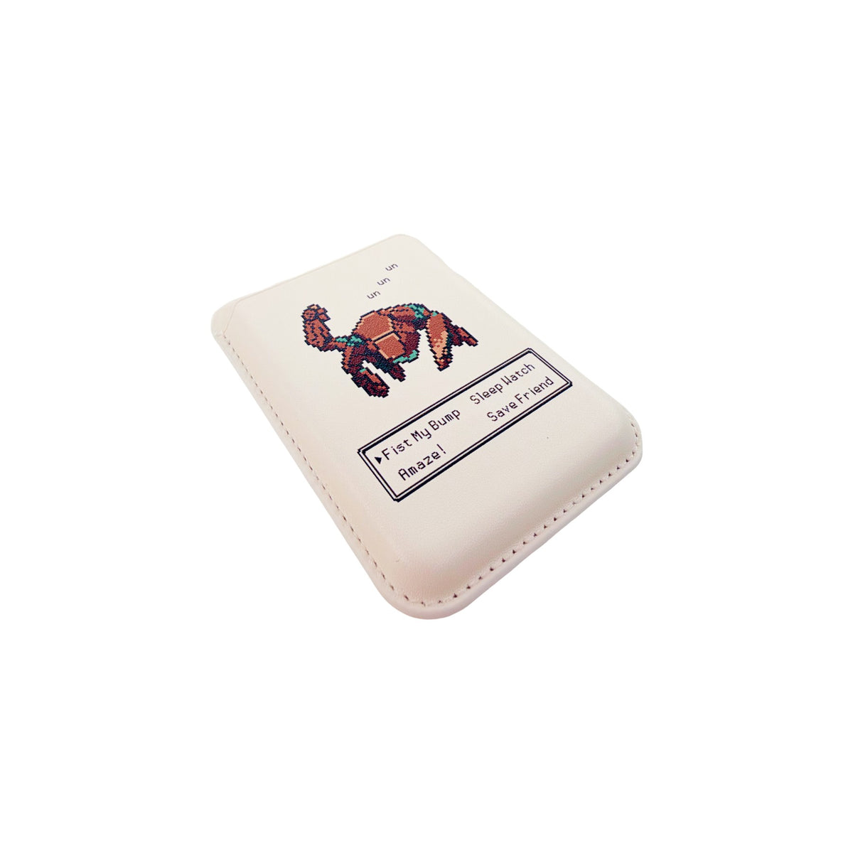 Rockymon MagSafe Phone Wallet by Donburee x Pinbuds, angled view 1 of 4