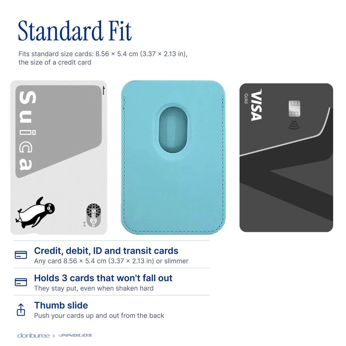Shinkansen Ticket MagSafe Phone Wallet by Donburee x Pinbuds, fits a standard card and phone