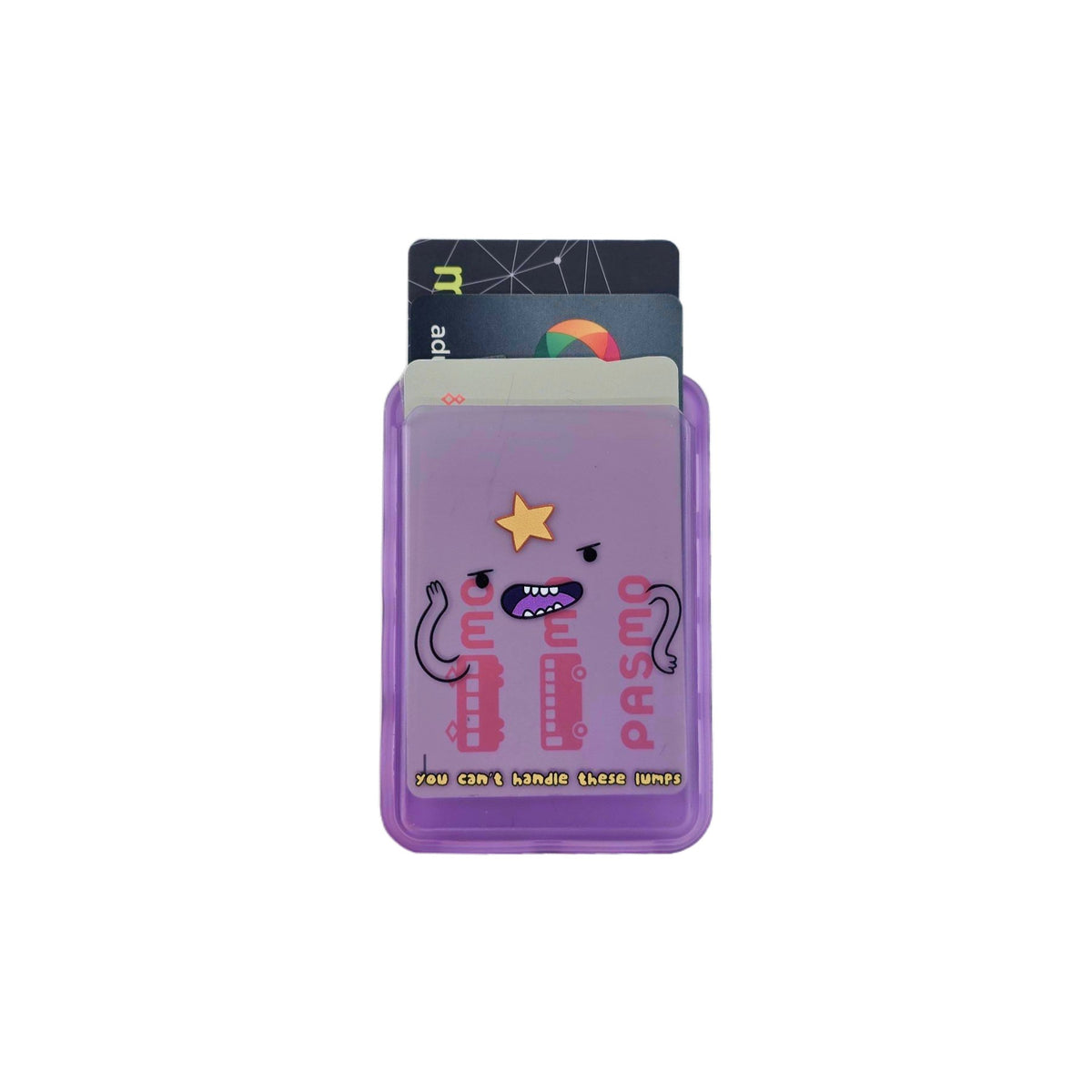 These Lumps MagSafe Phone Wallet by Donburee x Pinbuds, holding cards