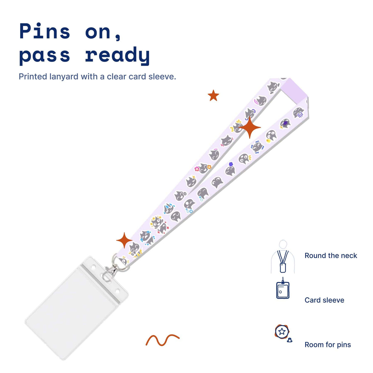 Overreact Lanyard by Pinbuds, main product photo