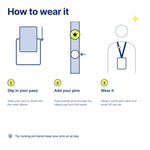 Overreact Lanyard by Pinbuds, how it attaches