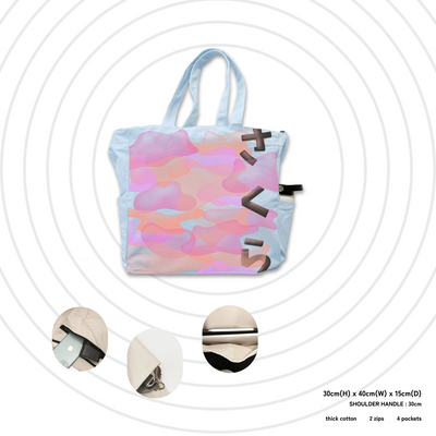 Pastel Wave Tote Bag