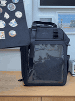 Water-resistant 4-way ITA bag 17", black, pinning onto the pin pad