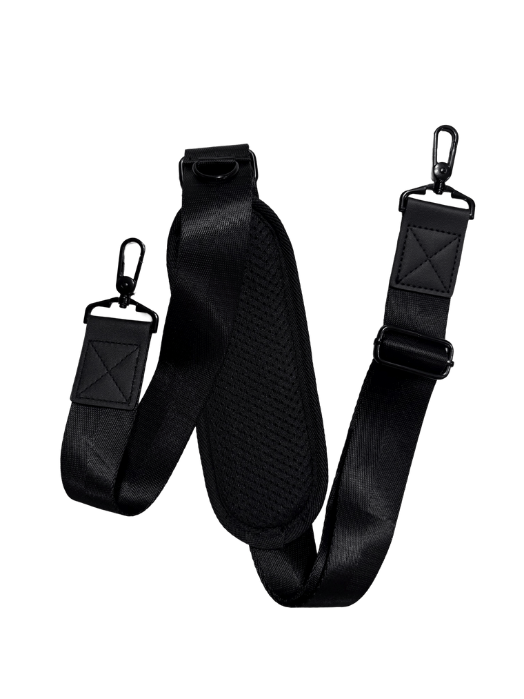 Cotton Convertible ITA Bag 15", black: detachable padded shoulder strap with swivel clips