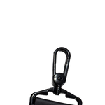 Cotton Convertible ITA Bag 15", black: close-up of the shoulder strap swivel clip, cut out