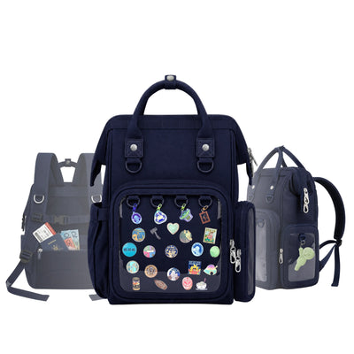 Everyday ITA Bag: 15" Anti-Theft Canvas Laptop Backpack + 2 Pin Inserts