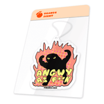 Angwy as Fuck Cat car air freshener by Pinbuds