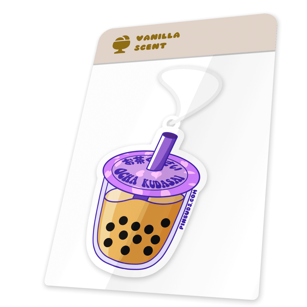 Bubble Tea Ocha Kudasai car air freshener by Pinbuds