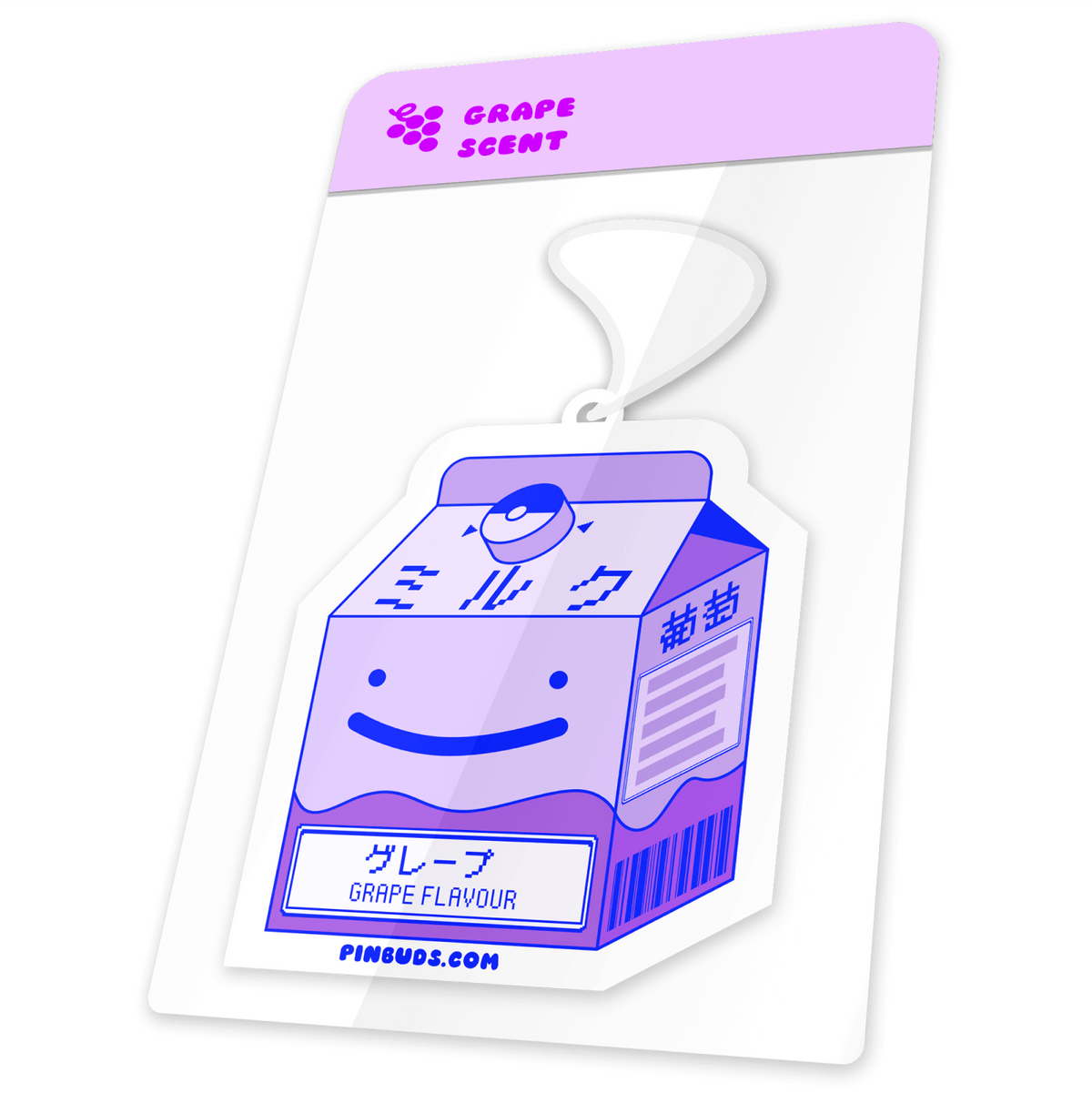 Grape Milk Miruku car air freshener by Pinbuds