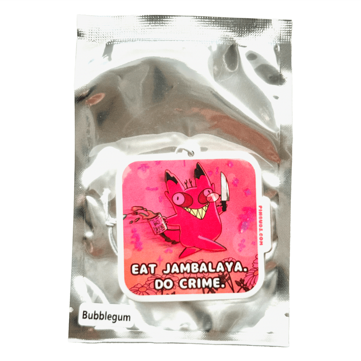 Eat Jambalaya Do Crime car air freshener, designed in Sydney