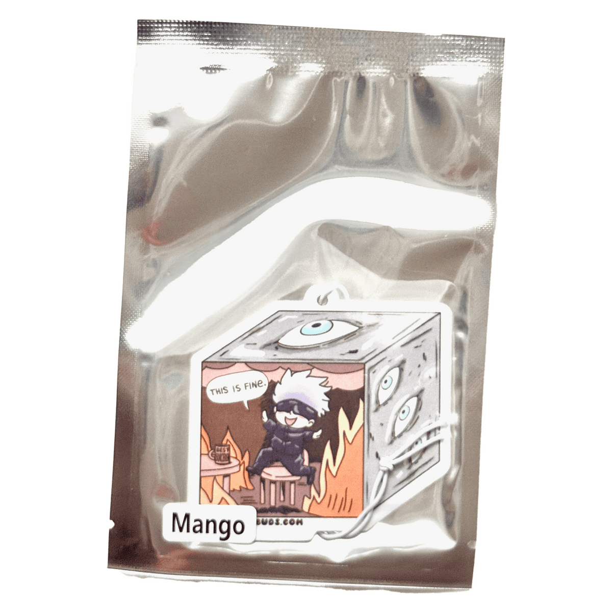 This Is Fine Prism Cube car air freshener, designed in Sydney
