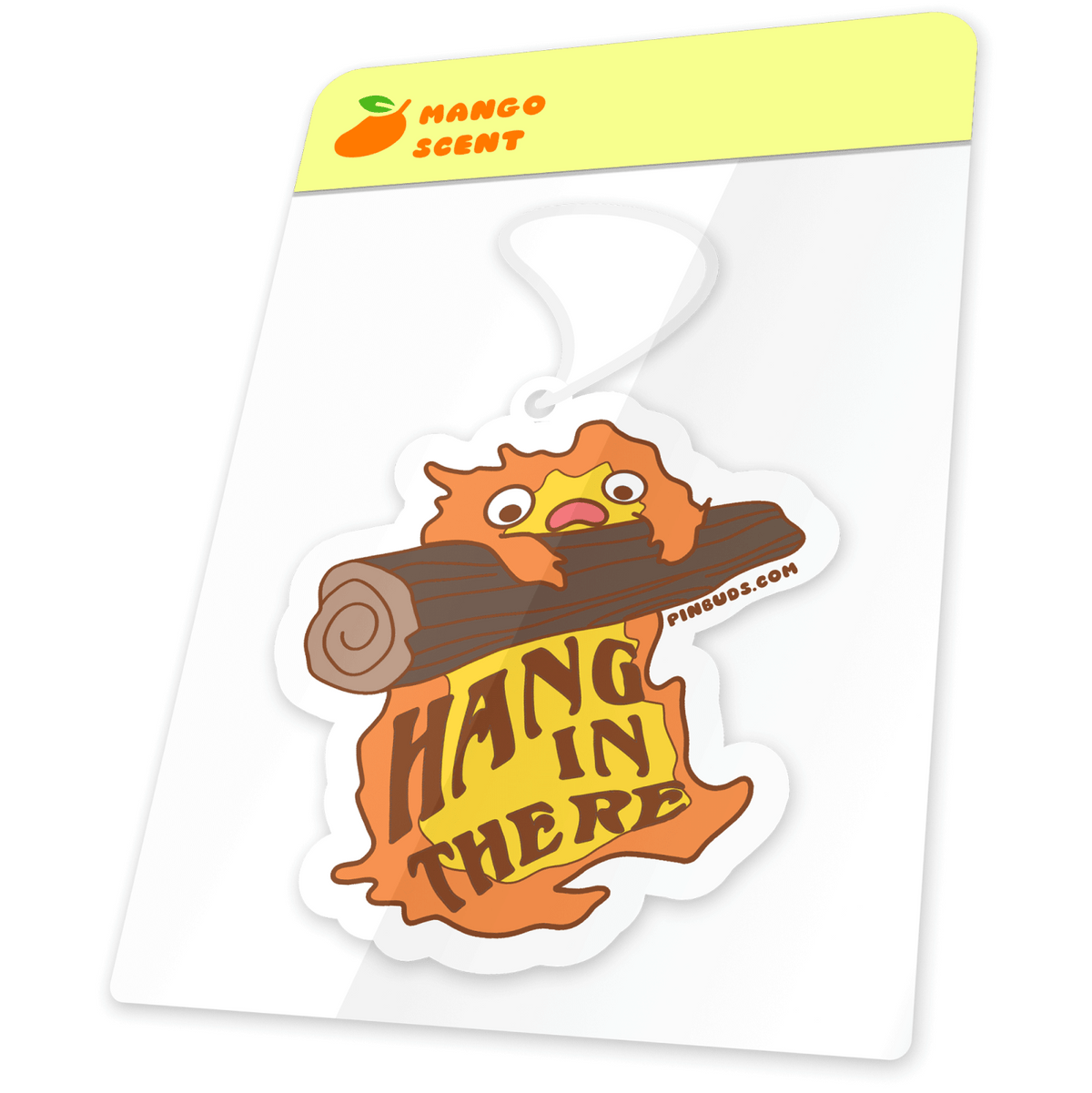 Hang In There Fire Spirit car air freshener by Pinbuds