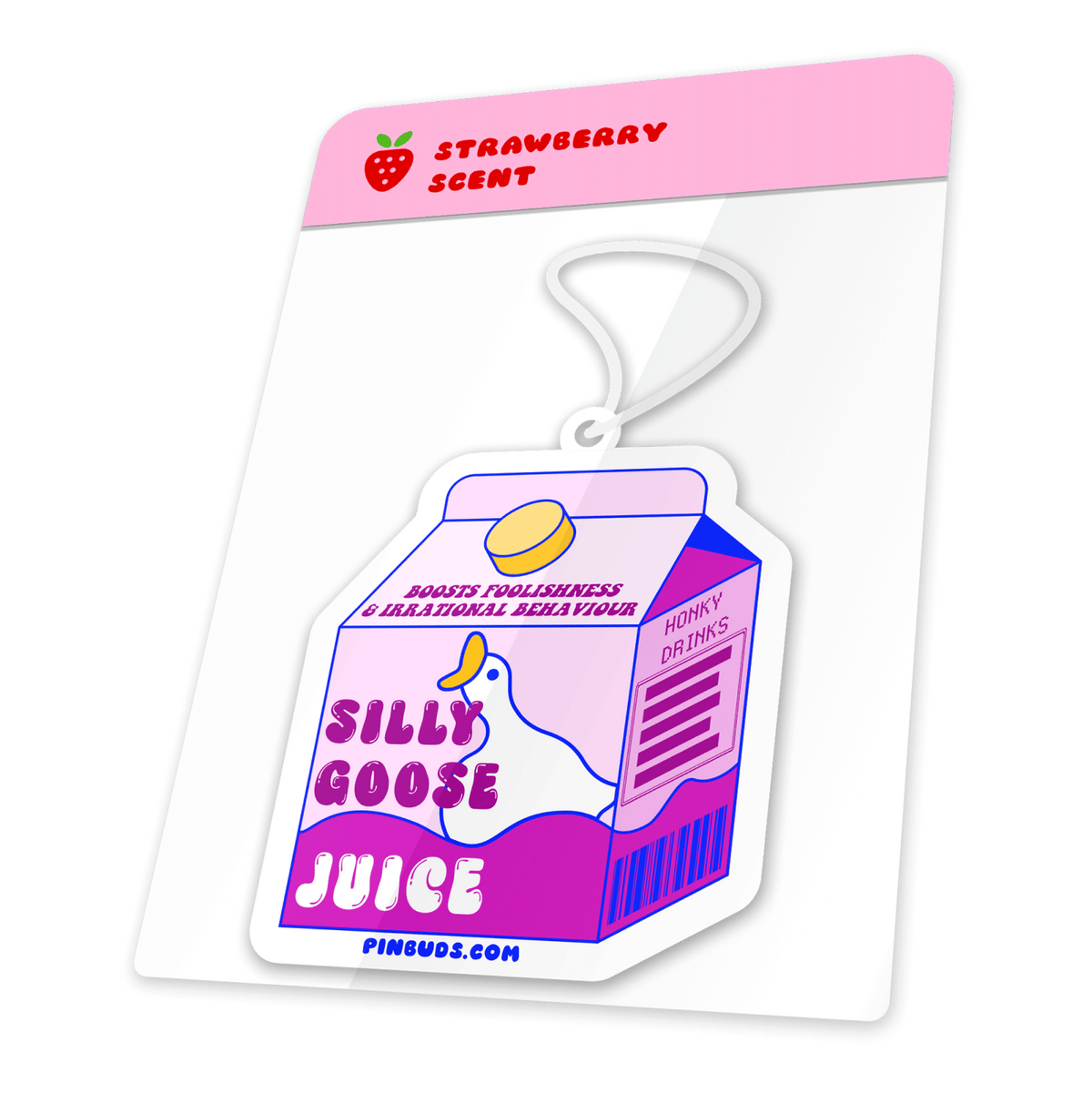 Silly Goose Juice car air freshener by Pinbuds