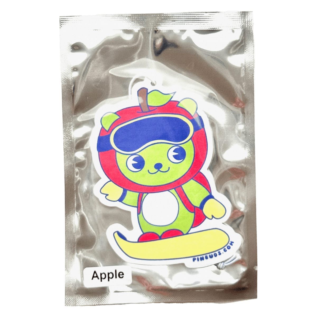 Snowboarding Apple Boy car air freshener, designed in Sydney