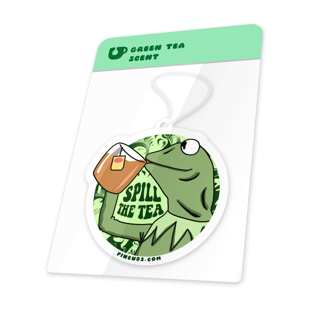 Spill the Tea car air freshener by Pinbuds