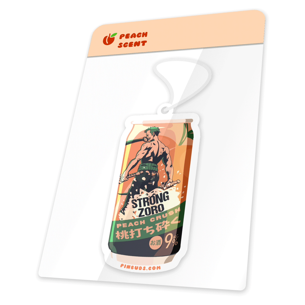 Peach Crush Pirate car air freshener by Pinbuds