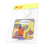 This Is Fine Dog car air freshener by Pinbuds