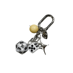 Y2K Lucky White bag charm by Pinbuds
