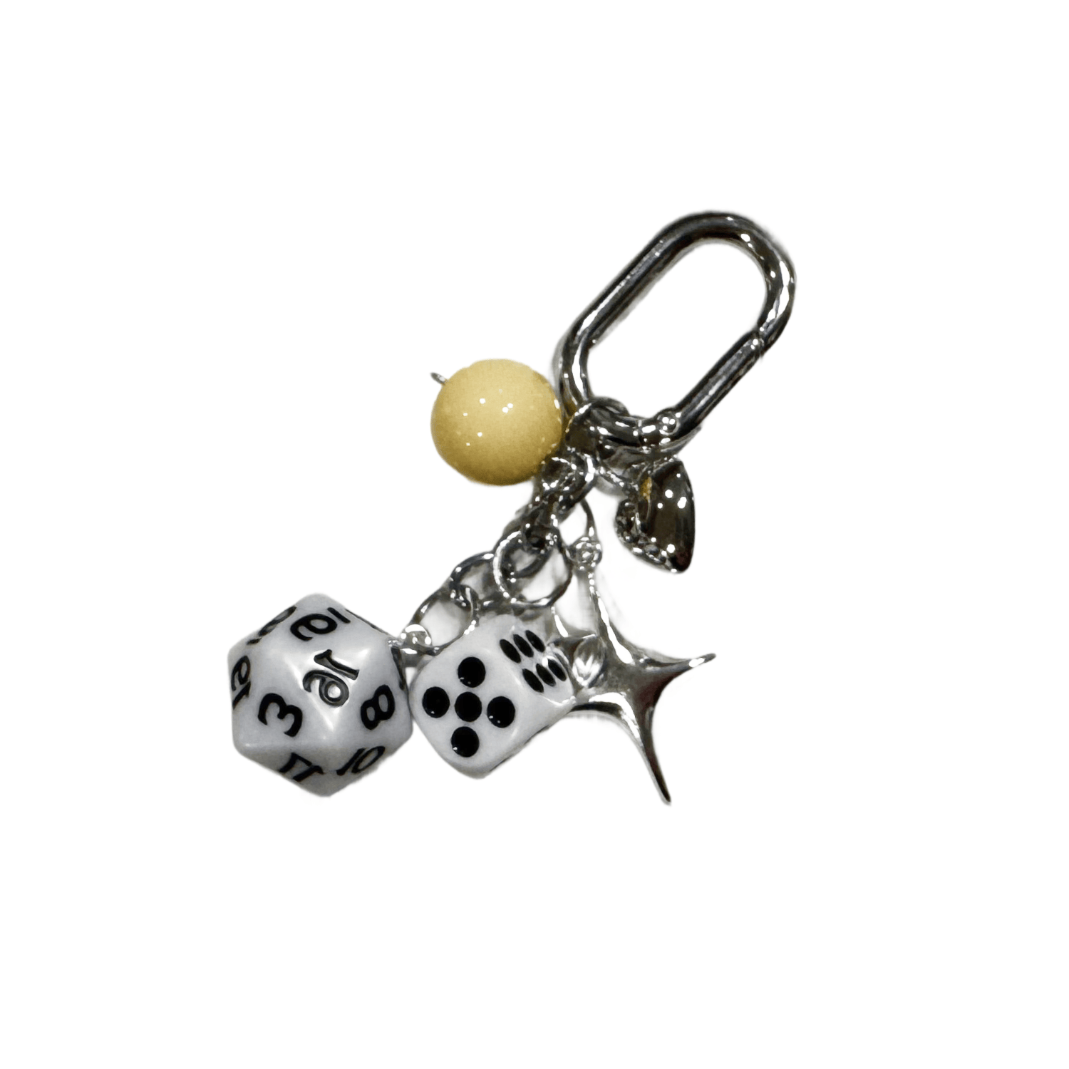 pinbuds Bag Charm Y2K Lucky White Bag Charm