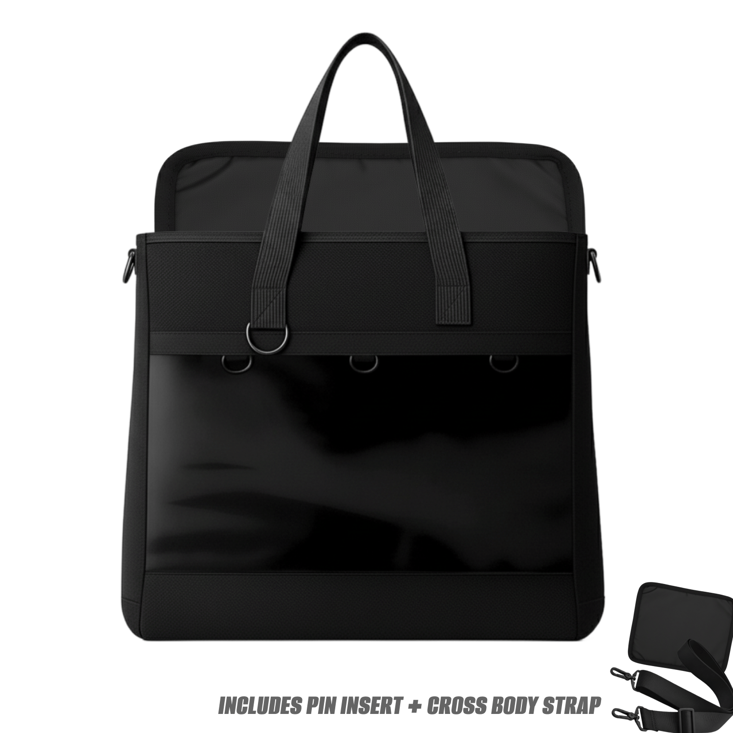 pinbuds Bags 16" 2-Way ITA Tote/Cross-Body Bag V6 with Shockproof laptop area (Waterproof Oxford)