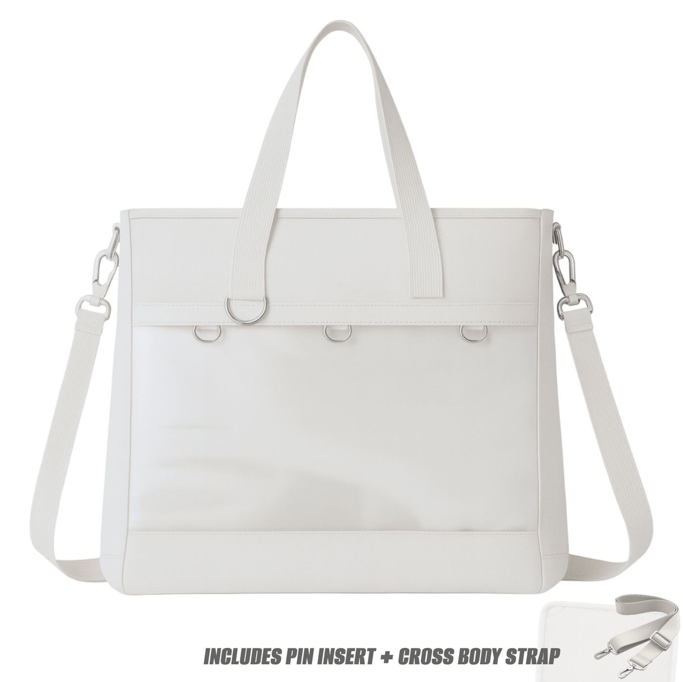 pinbuds Bags Beige Oxford Nylon 16" 2-Way ITA Tote/Cross-Body Bag V6 with Shockproof laptop area (Waterproof Oxford)