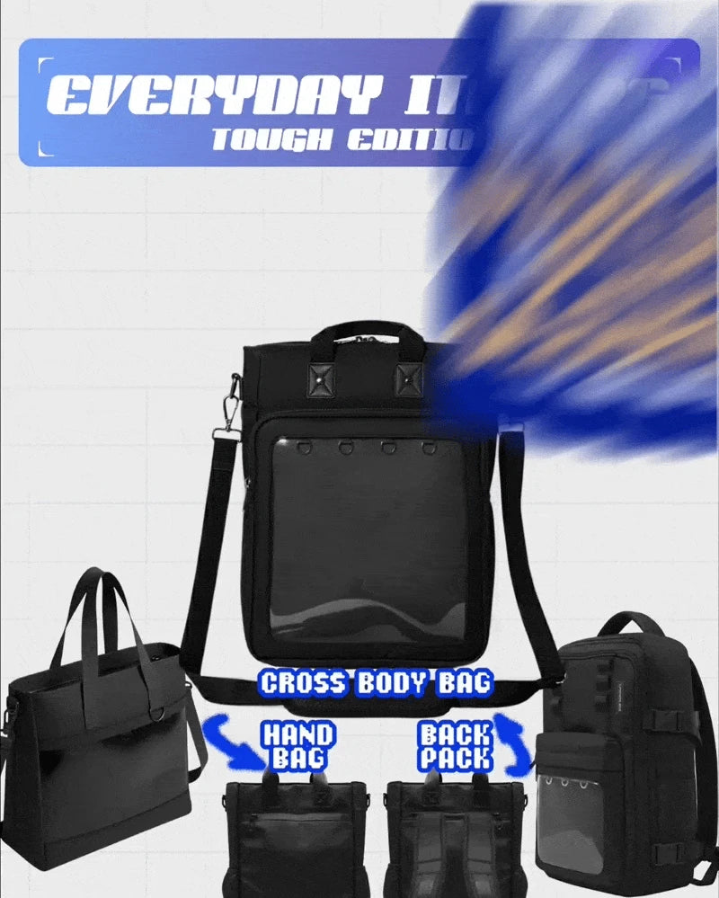 pinbuds Bags Black Oxford Waterproof 15" 3-Way Shapeshift Backpack V5 Tough Oxford (black)