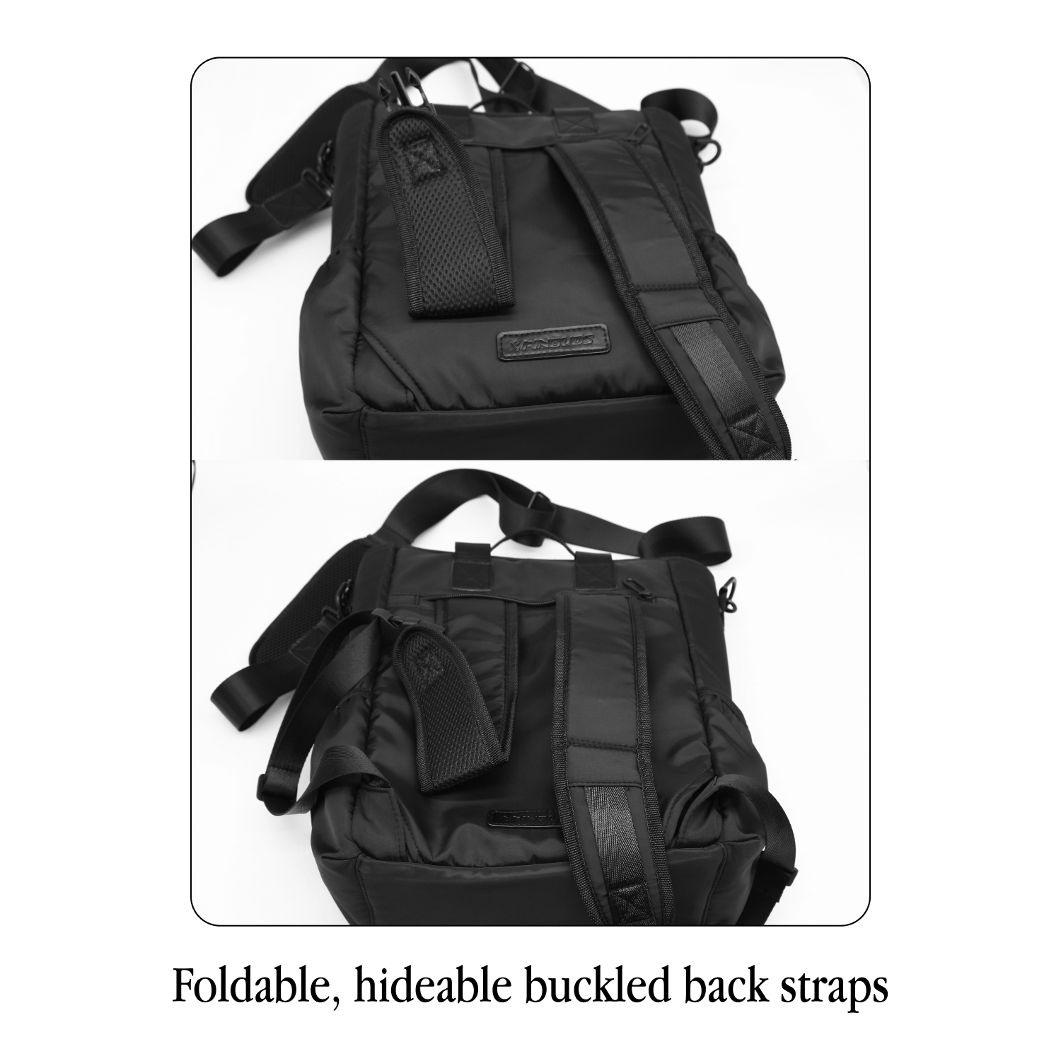 pinbuds Bags Black Oxford Waterproof 15" 3-Way Shapeshift Backpack V5 Tough Oxford (black)