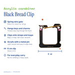 Black Bread Clip by Pinbuds, size and specs