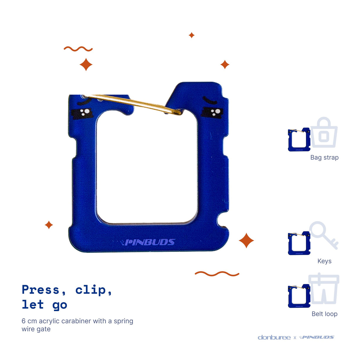 Blue Bread Clip by Pinbuds, main product photo