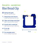 Blue Bread Clip by Pinbuds, size and specs