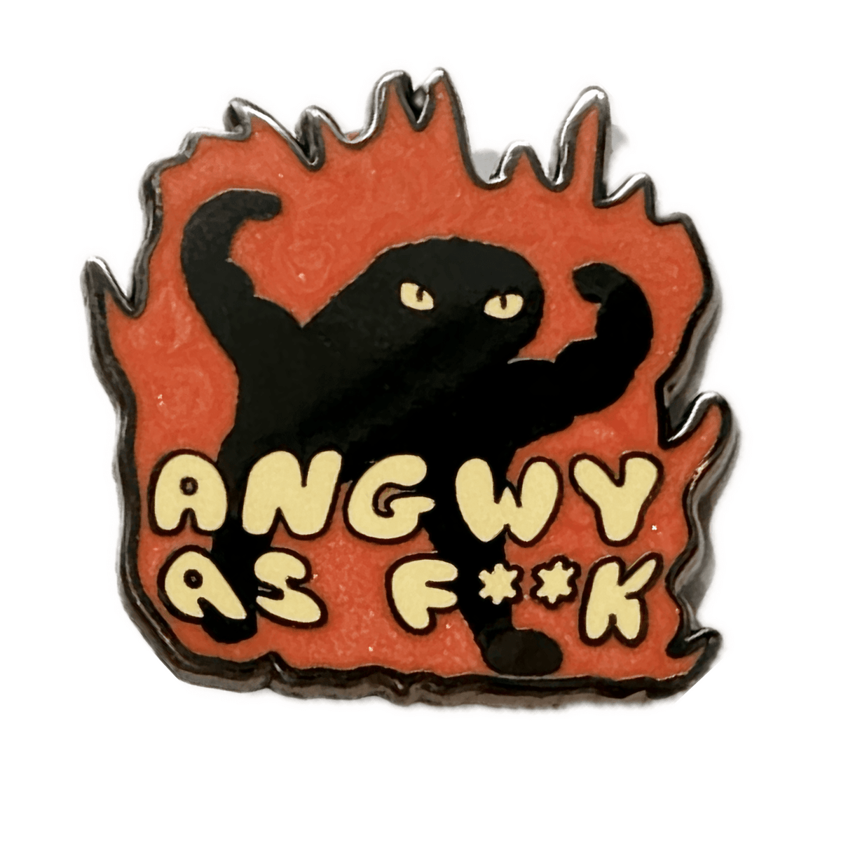Awgwy as Fuck Cat acrylic charm by Pinbuds