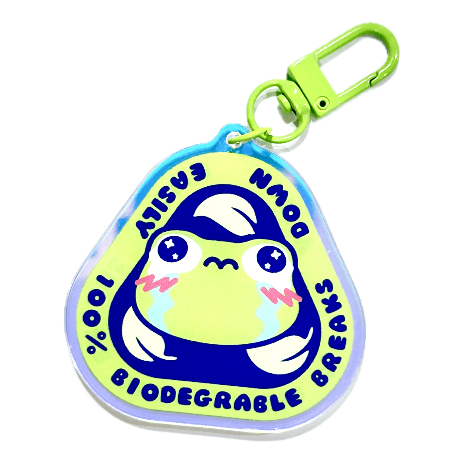 Pinbuds Charms & Keychains Biodegradable frog – breaks down easily acrylic charm keychain