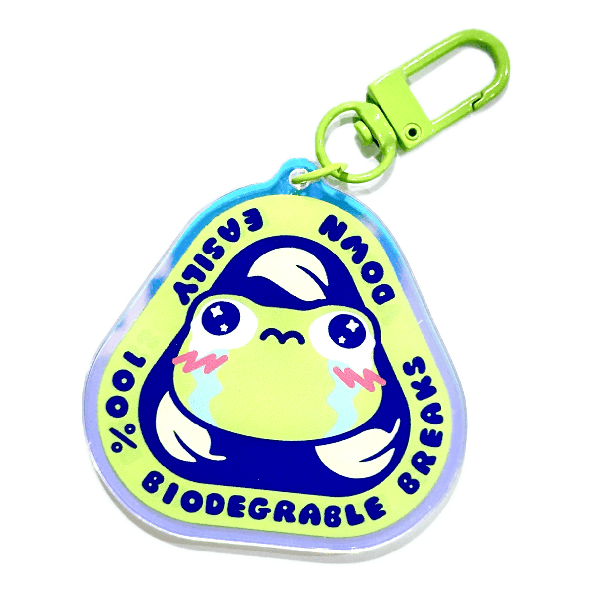 Biodegradable Frog acrylic charm by Pinbuds