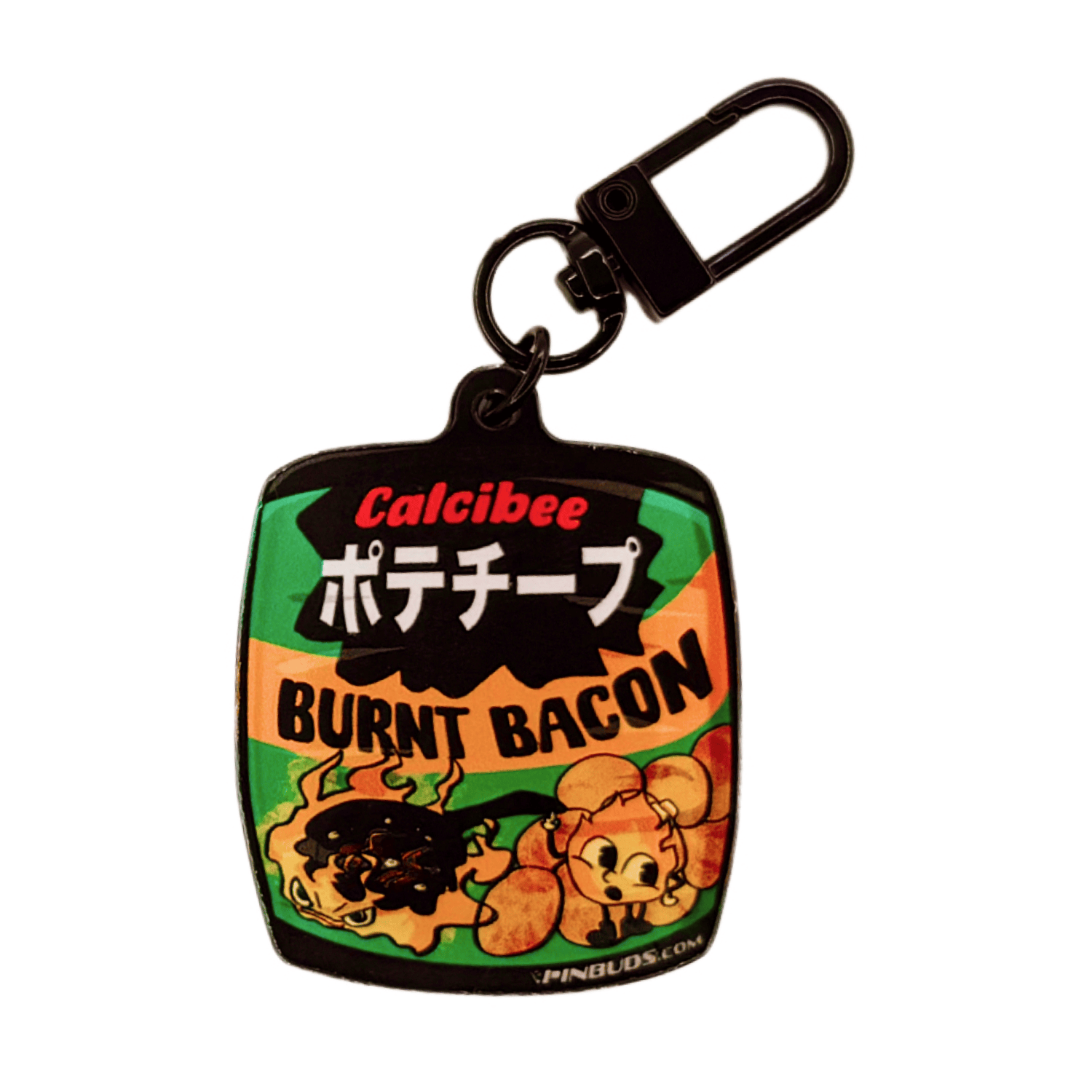 Burnt Bacon acrylic charm by Pinbuds