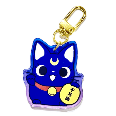 Luna Maneki Neko Lucky Cat Acrylic Charm