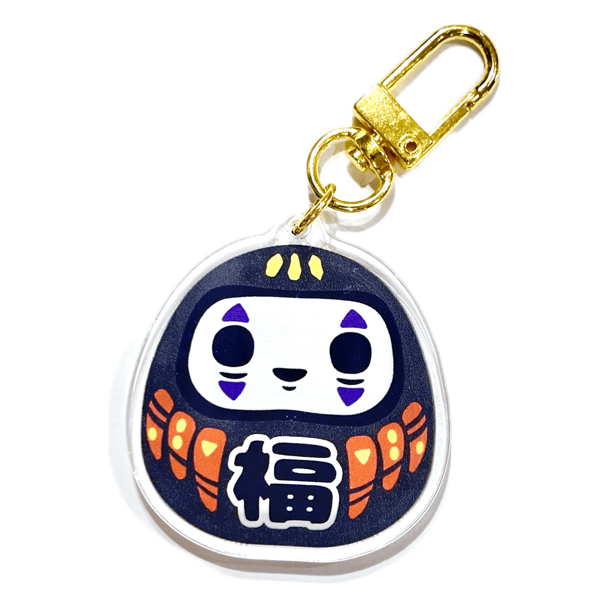 Spirited Daruma acrylic charm by Pinbuds