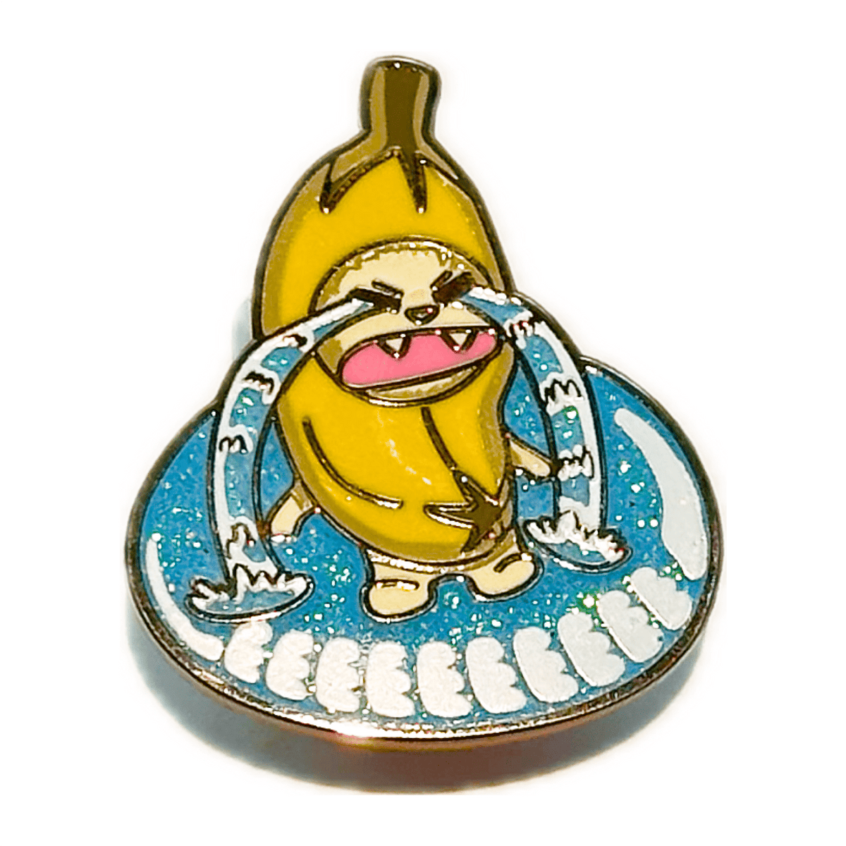 Crying Banana Cat enamel pin by Pinbuds