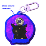 Dissociating Cat acrylic charm, designed in Sydney