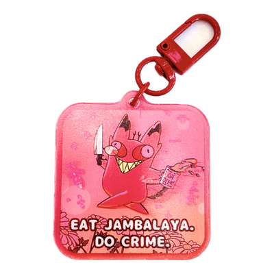 Eat Jambalaya Acrylic Keychain Charm
