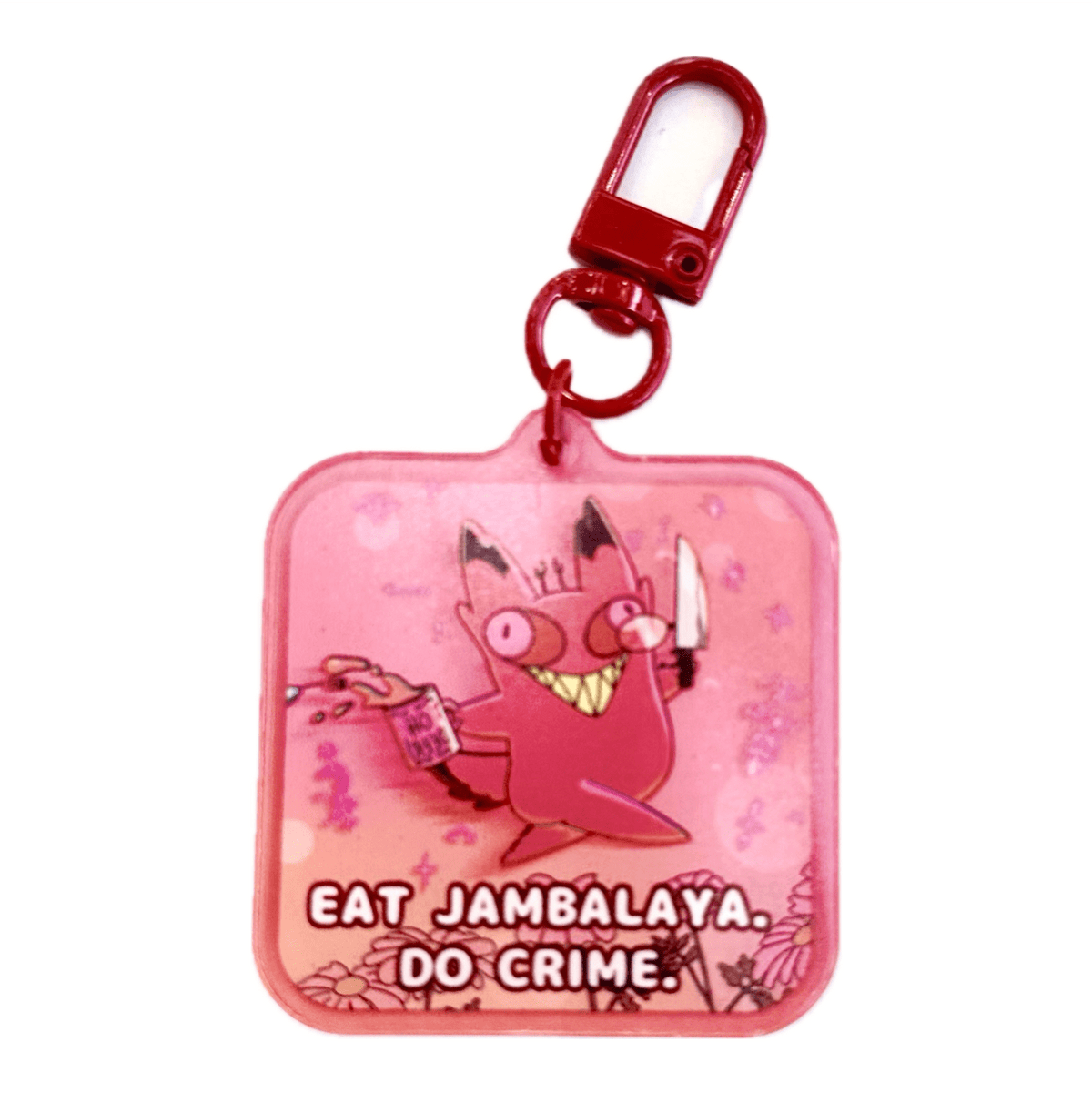 Eat Jambalaya acrylic charm, designed in Sydney