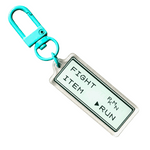 Fight or Run Battle Menu acrylic charm by Pinbuds