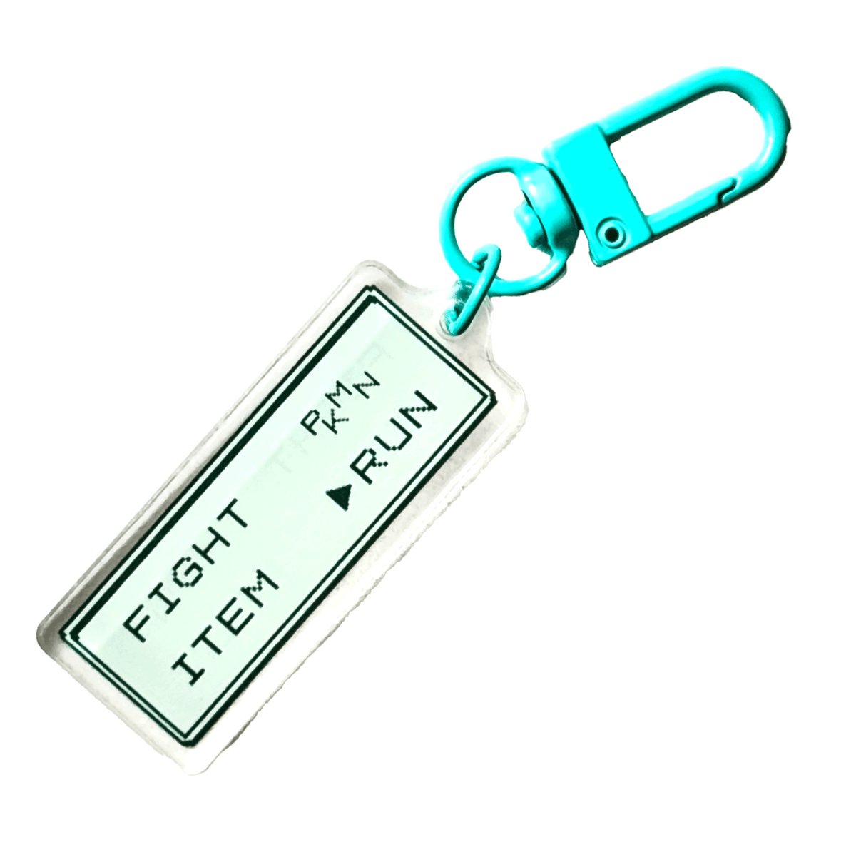 Fight or Run Battle Menu acrylic charm, designed in Sydney