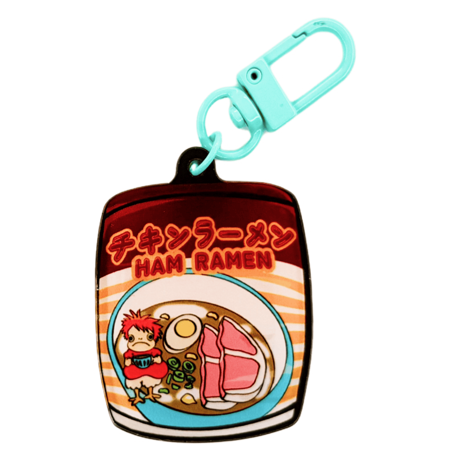 Ham Ramen acrylic charm by Pinbuds