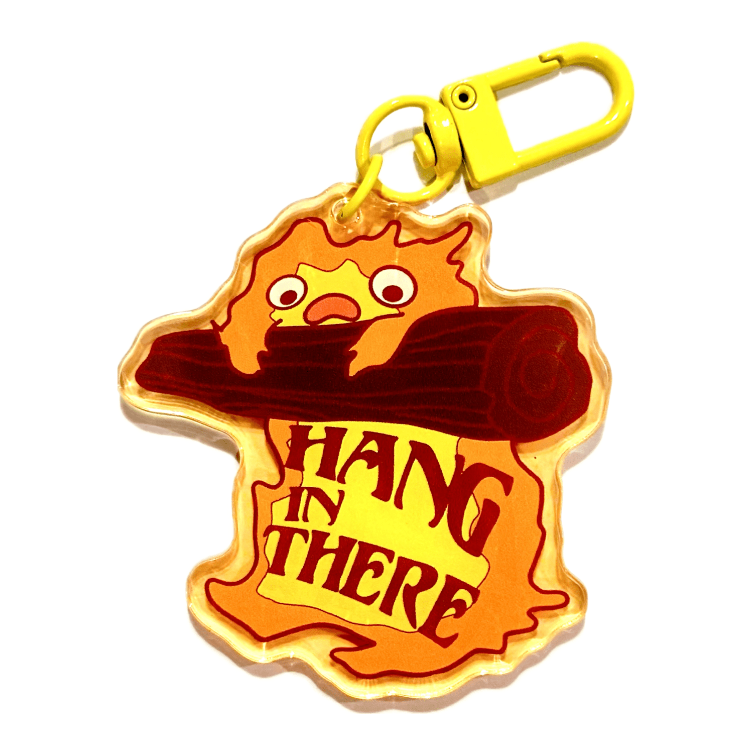 Pinbuds Charms & Keychains Hang in there calcified cat meme acrylic charm keychain